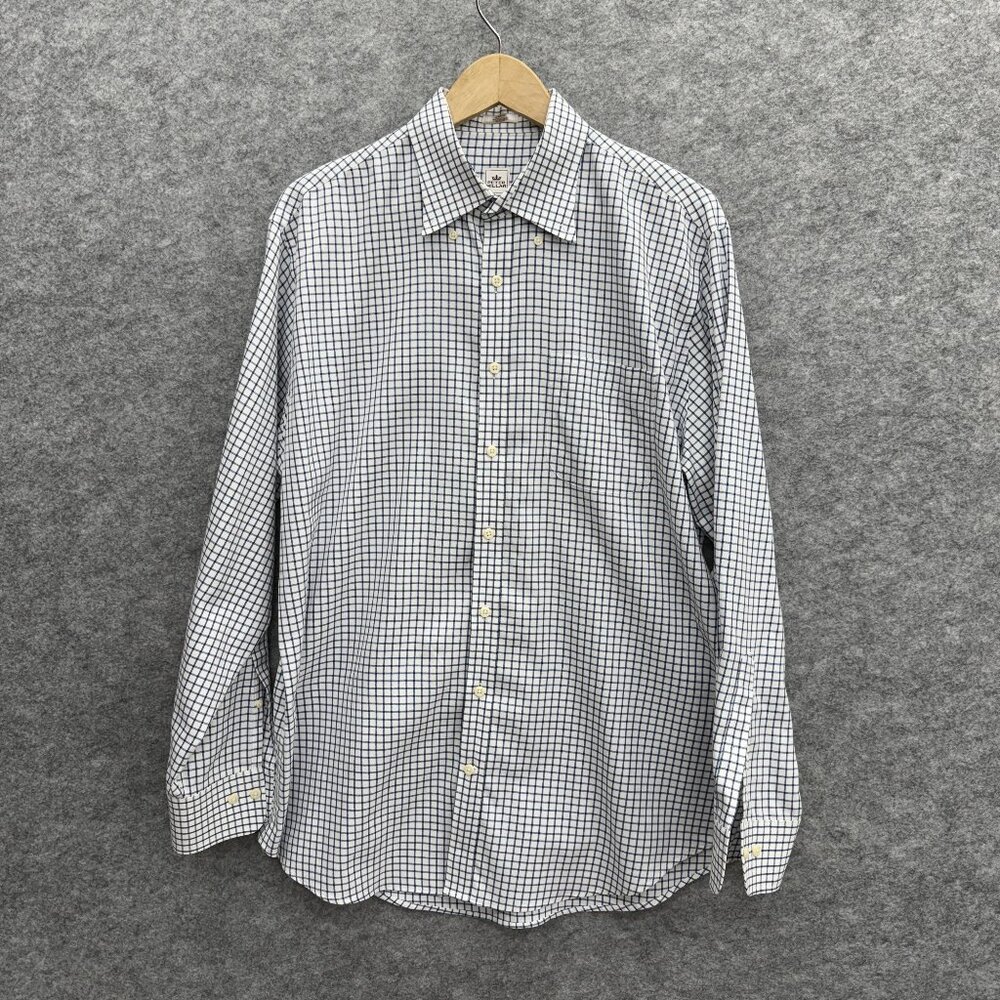 Peter Millar Men's Casual Shirt, NanoLuxe Easy Care, 100% Cotton, White Large